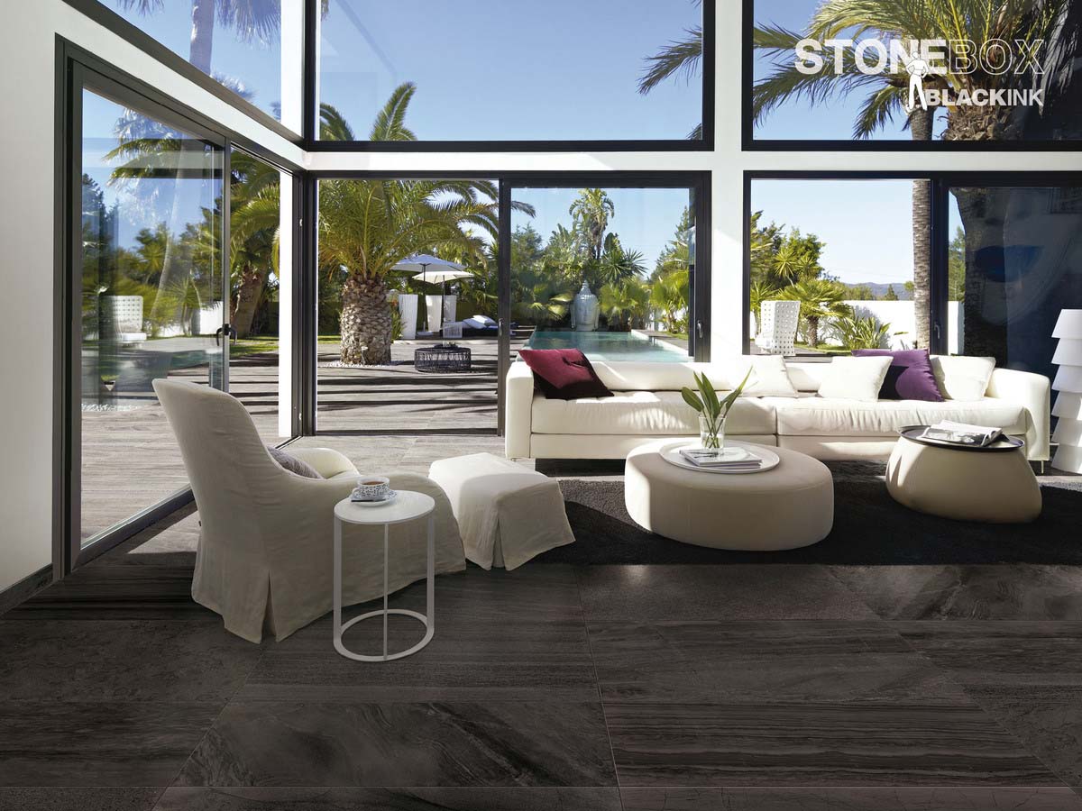 A mix of elegant and exclusive stones that eloquently interpret the style and needs of contemporary living. 
The surface faithfully reproduces the grain of natural stone.
